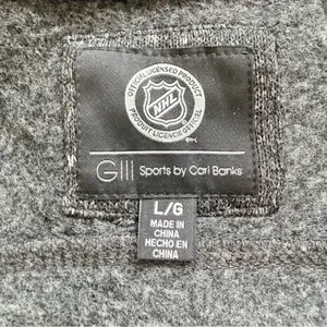 G-III Boston Bruins NHL Hockey Gray Marled Full Zip Jacket Sweatshirt size L thumbnail 3