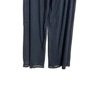 Tadashi Shoji Mesh Black Wide Leg Dress Pants Gala Core Dark Romantic Womans XL thumbnail 8
