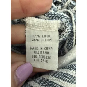 Cali 1850 Los Angeles Womens Small Shorts Jumper Linen Cotton Stripe New III13-1 thumbnail 4