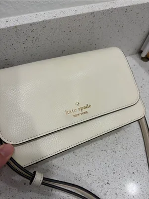 Kate Spade Madison Flap Crossbody Bag White Leather Purse KC430 Small EUC thumbnail 5