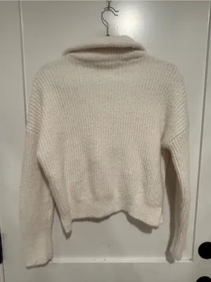 Abercrombie & Fitch Soft A&F Collection Cream Half-Zip Pullover Sweater size xs thumbnail 2