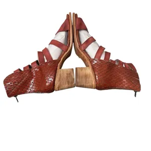 Freebird Country Sandals Women's Size 12 Color Rust Gladiator Block‎ Heel thumbnail 5