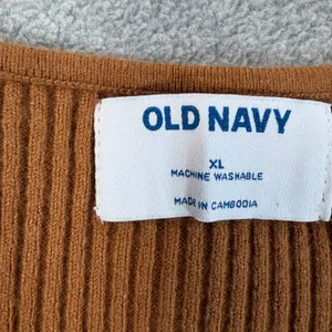 Old Navy Women's XL Brown Ribbed Knit Sweetheart Neckline Long Sleeve Sweater thumbnail 5