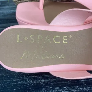 L*Space Pink Platform Wedge Thong Shoes 8 thumbnail 9
