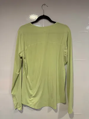 Athleta Green Crewneck Long Sleeve Thumb Hole‎ Activewear Top Womens XL thumbnail 4