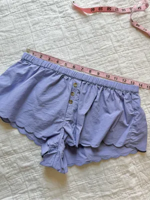 Anthropologie Scallop Micro Shorts XS Lavender Purple thumbnail 6