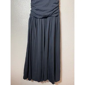 Abercrombie & Fitch Off Shoulder Ruched Maxi Dress‎ Black MP thumbnail 8