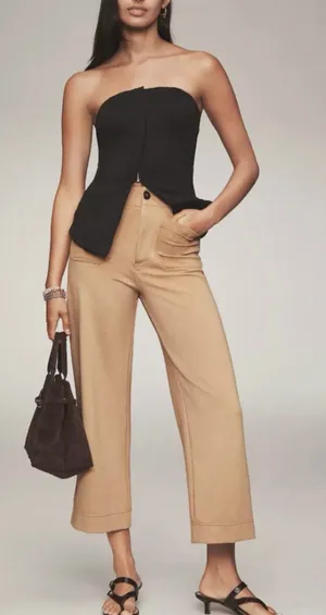 Maeve By Anthropologie Colette Knit Crop Wide Leg Pants thumbnail 1