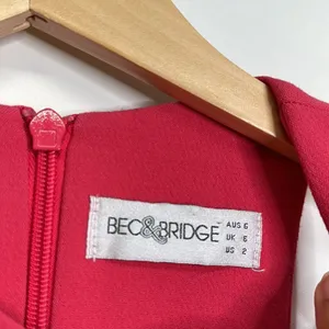 Bec & Bridge Cocktail Party Pink Sleeveless Dress‎ With Zipper Detail Size 2 thumbnail 8
