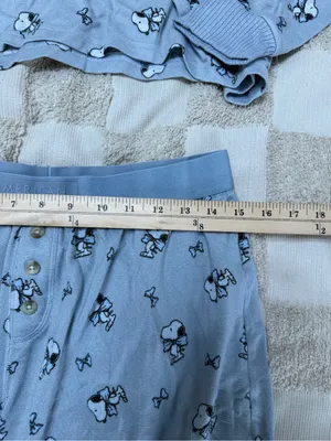 Ae American Eagle Peanuts Bow Plush Pj Pajama Set -‎ Women’s M thumbnail 2