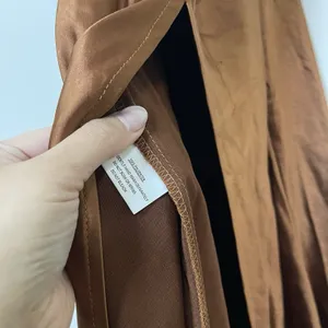 NEW! Selfie Leslie Well Versed Pleated Bust Front Split Slip Dress Chocolate MED thumbnail 7