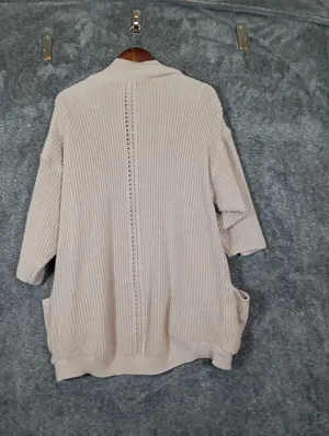 Pact Organic Cotton Chunky Open Front Cardigan Neutral Minimalist Cozy Womens Xs thumbnail 5