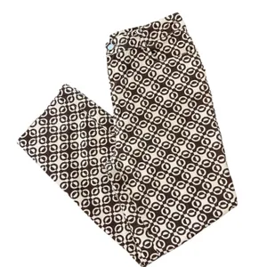 Peppermayo Brown Geometric Mod High Waisted Straight Leg Pants Boho Retro Size 6 thumbnail 1