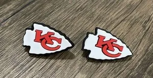 Kansas City Chiefs Football Team Charm For Crocs Shoe Charms Bracelet - 2 Pieces thumbnail 2