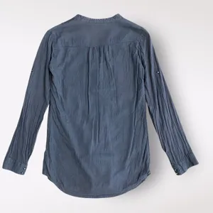 Zara TRF Button‎ Front V-Neck Long Sleeve Womens Size XS Gray Boho Minimalist thumbnail 6