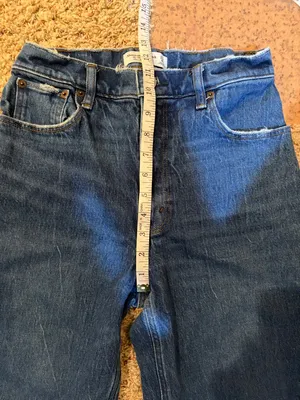 Abercrombie & Fitch 90s Straight Ultra High Rise Blue Denim Jeans Size 27/4 thumbnail 14