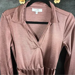 Luana Brown‎ Jersey Ruched Dress Size XS thumbnail 3