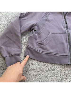 Lululemon Scuba Oversized Half Zip Hoodie XS/S Purple Cropped Yoga Running Gym thumbnail 8