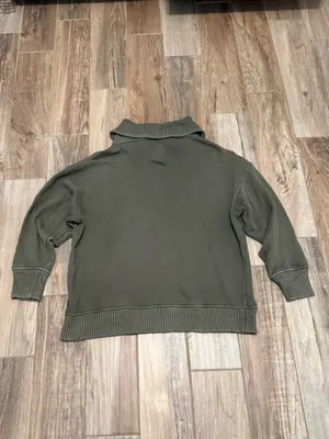 Aerie Down to Earth Oversized Quarter Zip Sweatshirt thumbnail 3