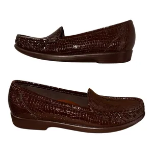SAS Tripad Simplify Brown Patent Crocodile Embossed Leather Loafers Women's 7.5‎ thumbnail 3