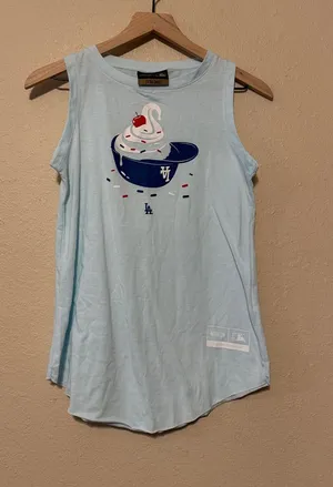 BASEBALLISM DODGERS Los Angeles Ice Cream Sundae Tank Top Size XS thumbnail 1