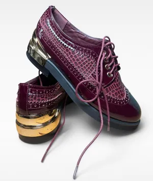 💜 Women's Midnight Velvet Oxblood Oxford Shoes Size 7 🖤 thumbnail 1