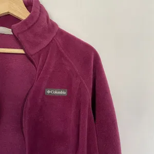 Columbia Womens Fleece Jacket M Full Zip‎ Magenta Warm casual purple pink thumbnail 2