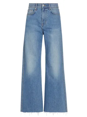 NWT Veronica Beard Taylor in Wanderer Dust High Rise Wide-Leg Cropped Jeans 26 thumbnail 4
