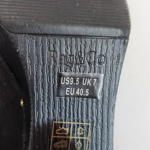 Rag & Co. Black Faux Suede Platform Mules Size 9.5 thumbnail 8