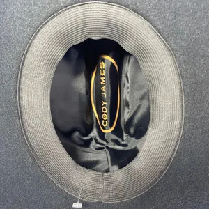 Cody James Black Wool Felt Cowboy Hat Gold Silver Metallic Band Western thumbnail 5