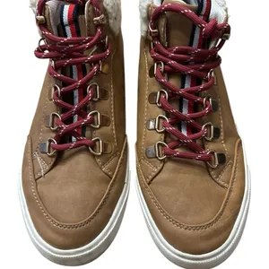 Tommy Hilfiger Jael Brown Shearling Trim High-Top Lace-Up Sneakers thumbnail 3