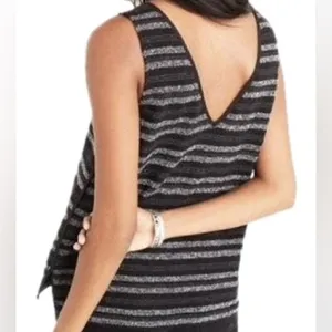 ✨Madewell Black & White Striped Terry Tank/Cami Top thumbnail 2