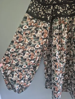 Ava James Floral Mixed-Print Boho summer long sleeve bohemian Blouse size XL NWT thumbnail 3