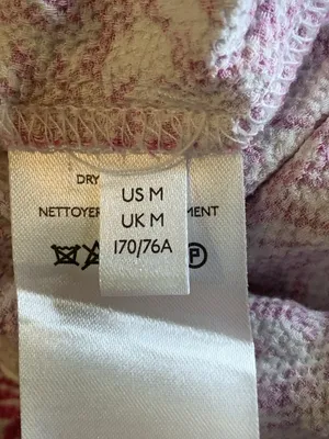 Anthropologie Smocked Printed Abstract Pink Floral Joggers Pants Medium Boho thumbnail 6