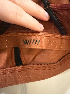 Peloton + Wear It To Heart Ombre Strappy Sports Bra in Pink and Brown thumbnail 3