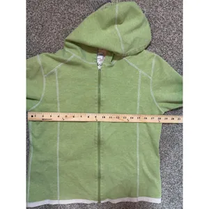 Pendleton Womens Lime Green Full Zip Hoodie Sweatshirt Size M Cotton Blend thumbnail 4