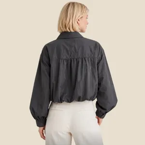 Future Collective Jenny K Lopez Nylon Bomber Utility Cargo Jacket Dark Grey M thumbnail 2