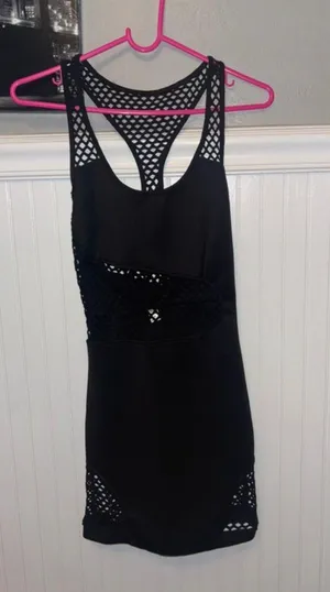 Black mini club dress thumbnail 1