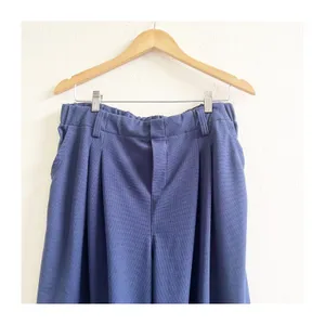 Halara Wide Leg Pants Womens XL Petite Navy Blue Pleated Office Wear Minimalist thumbnail 5