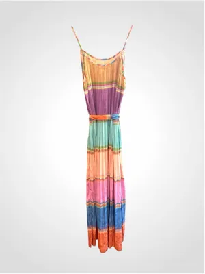 Current Air Pleated Color Block Cami Dress Size M thumbnail 3