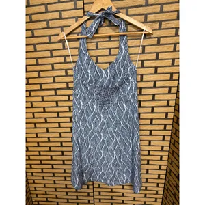 Krimson Klover‎ Blue And White Halter Dress Size XS thumbnail 2