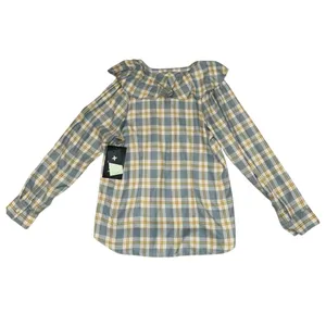 Tuckernuck NWT Blue V Neck Ruffle Eileen Button down women’s size XXL thumbnail 7