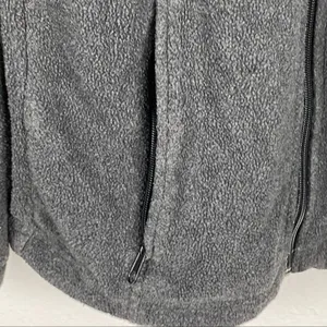 COLUMBIA Charcoal Gray Fleece Full Zipper Jacket Small Casual Outerwear Neutral thumbnail 8