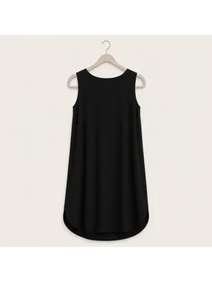 Oak + Fort Black Sleeveless Minimalist Shift Dress Size S thumbnail 2