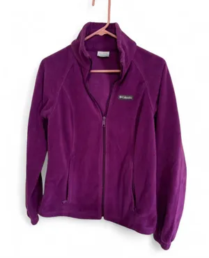 Columbia women’s full zip fleece jacket size M purple  thumbnail 1