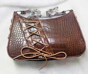 Silence + Noise Kez Boho Laced Bag in Brown - NWT thumbnail 1