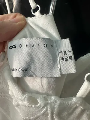 ASOS Design White Lace Overlay Spaghetti Strap Dress Size 2 NWT thumbnail 7