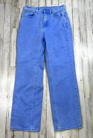 Women's Size 26‎ Blue Light Denim Straight Leg Cowboy Jeans thumbnail 1