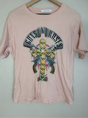 Daydreamer x Revolve Guns & Roses Pink Band Tee Small $90 thumbnail 4