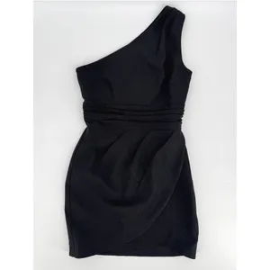 NBD Danny Mini Dress Size XS Black One Shoulder Ruched‎ Sheath Cocktail Party thumbnail 4